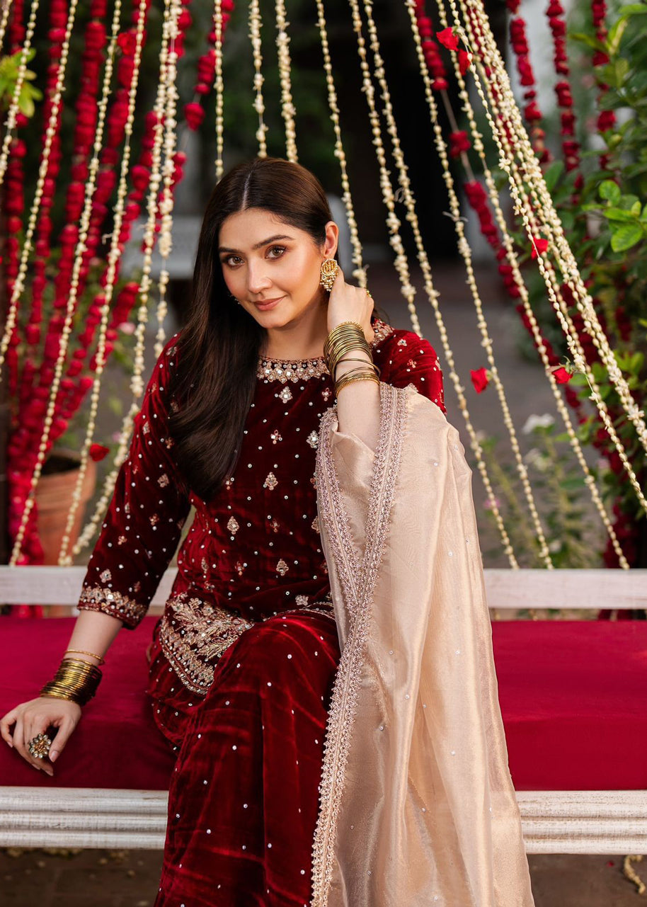 CityStride Velvet Sharara Set