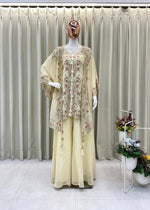 Peach Faux Georgette Embroidery Work Salwar Suit