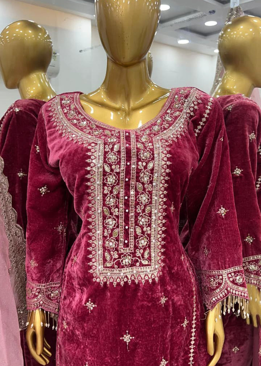 VELVET SALWAR KAMEEZ