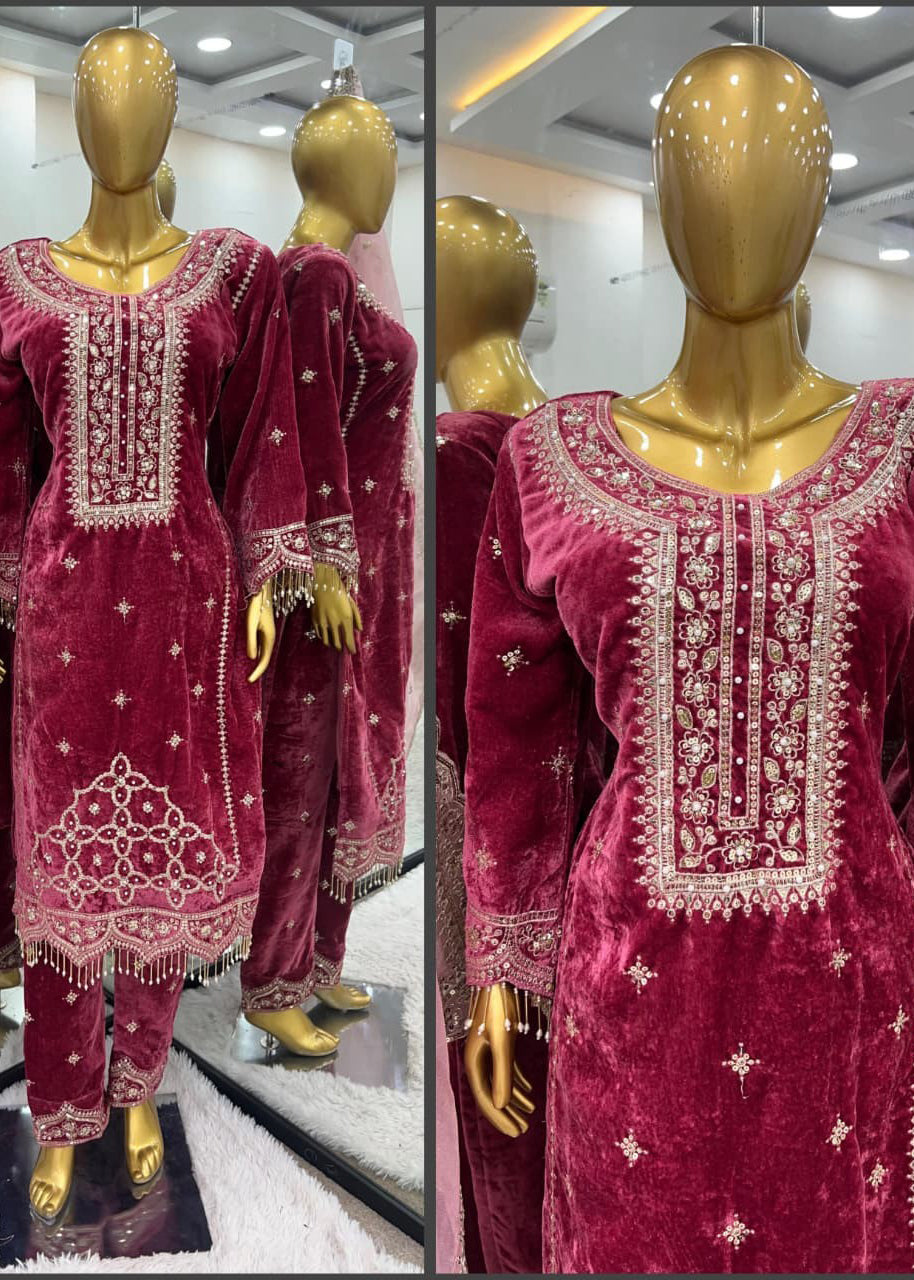 VELVET SALWAR KAMEEZ