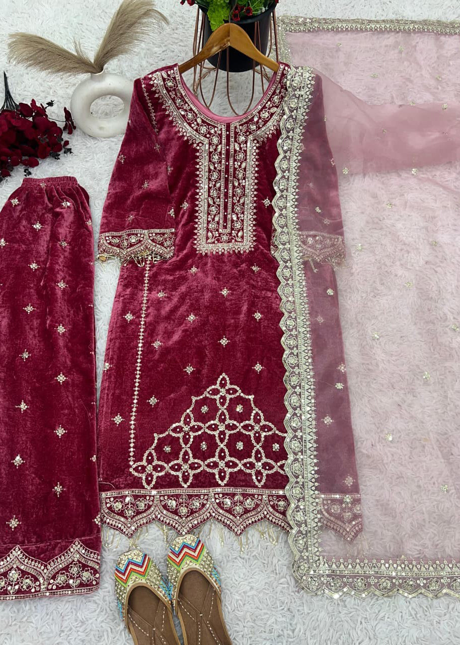 VELVET SALWAR KAMEEZ