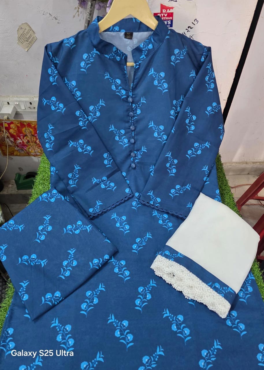Cotton Kurti, Plazo & Sifon Dupatta
