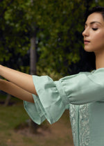 Embroidered Cotton Kurti & Pant Co-ord Set