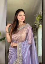 Embroidered Silk Saree